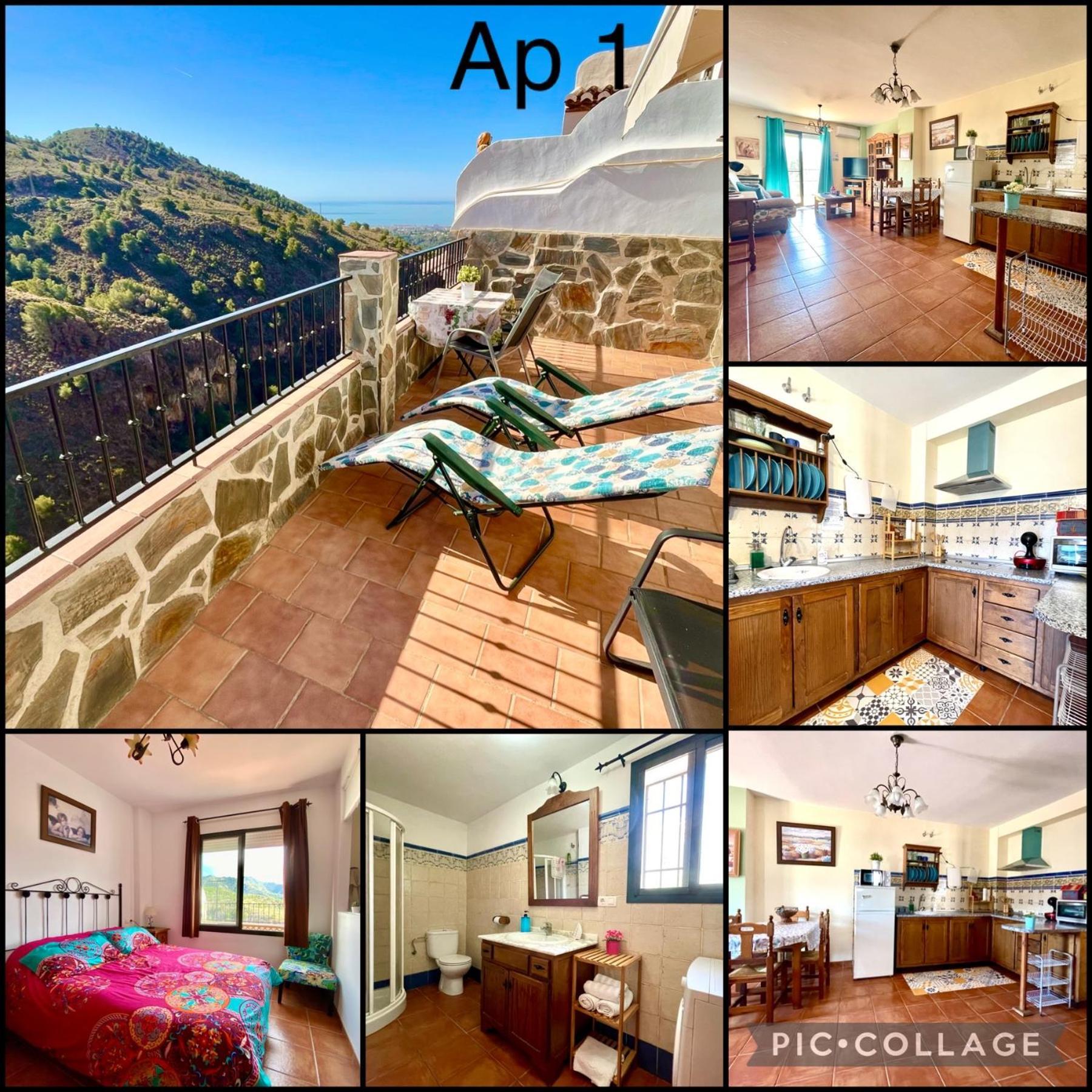 Apartamentos Axarquia , Frigiliana, Terraza Privada Con Vistas A La Montana Rio Y Al Mar 외부 사진